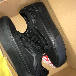 Black platform vans